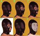 New 1 PCS Various Black Spandex With Latex Hood Full Mask