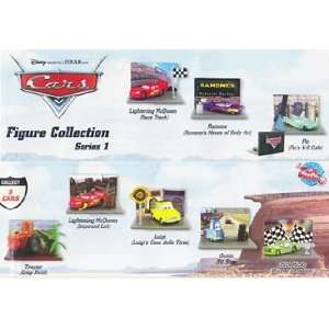   Cars Scene Collection Lightning McQueen Gashapon 8 Figure Set Toys