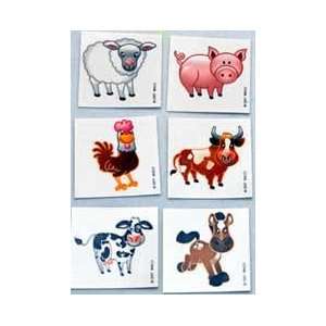    Assorted Farm Animal Temporary Tattoos(144/PKG): Toys & Games