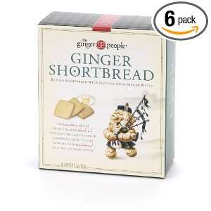 The Ginger People Ginger Shortbread Cookies, 5.3 Ounce Boxes (Pack of 