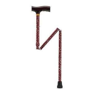  Adjustable Folding T Handle Cane (Red & White) (Each 