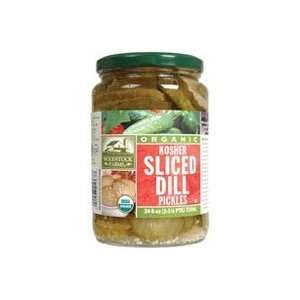  Woodstock Farms Organic Kosher Sliced Dill Pickles    24 oz 
